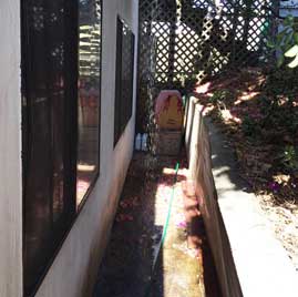 A few minutes after turning on the water it was really pouring!