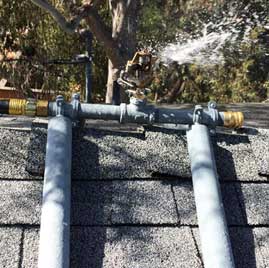 Here is a Sprinkler Installed on a Rooftop in Encinitas.